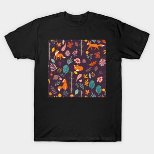 Woodland foxes T-Shirt